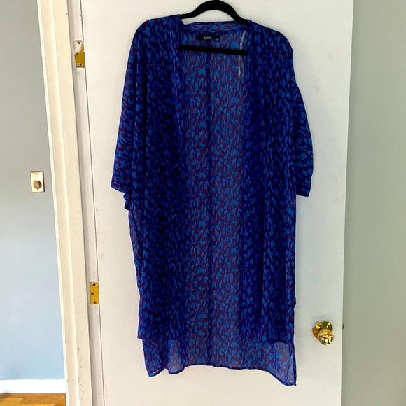 a.n.a Tops - Blue/purple summery design shall. Cute over jeans with white tank.